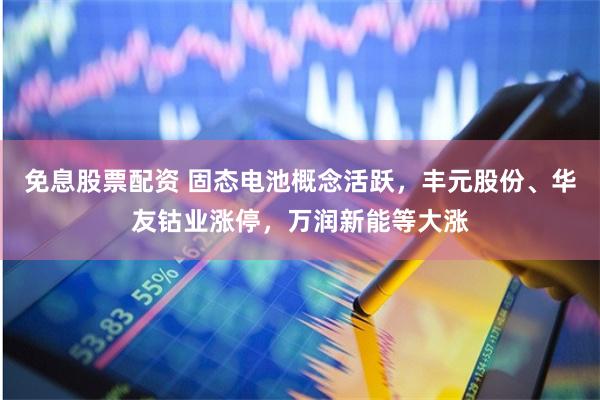 免息股票配资 固态电池概念活跃，丰元股份、华友钴业涨停，万润新能等大涨