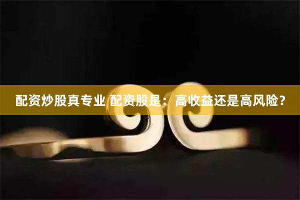 配资炒股真专业 配资股是：高收益还是高风险？